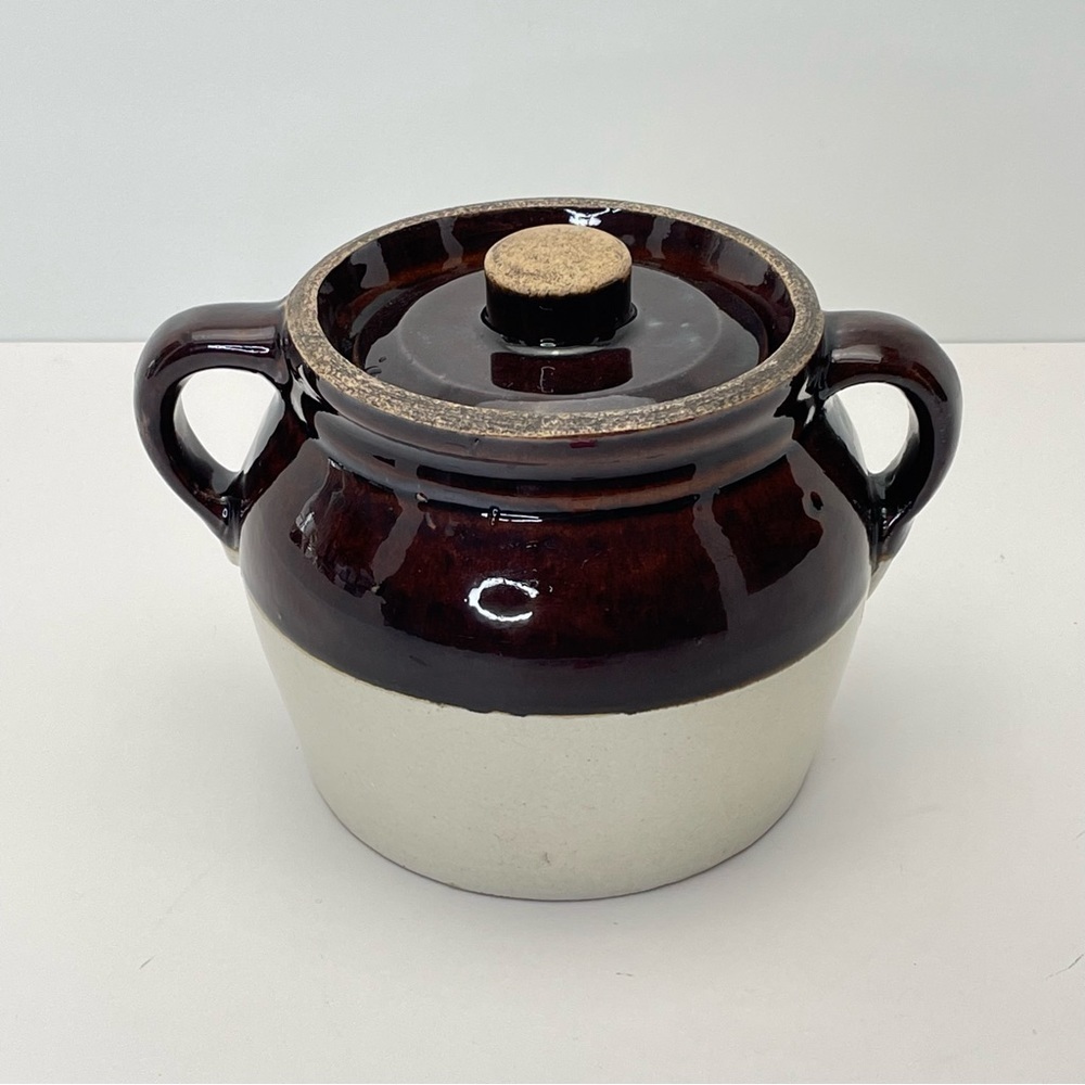 Vintage Stoneware Bean Crock Pot